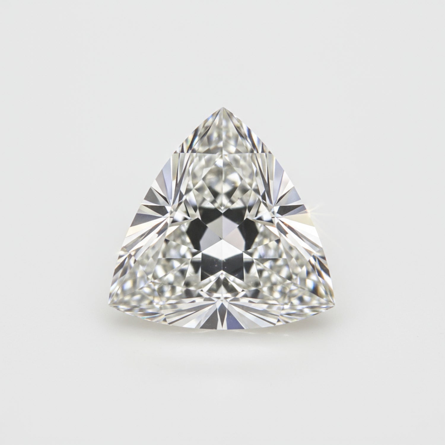 Lab Grown Diamond 1PC Chunky 14x14 MM Triangle Faceted White Genuine Man Made Loose Gems