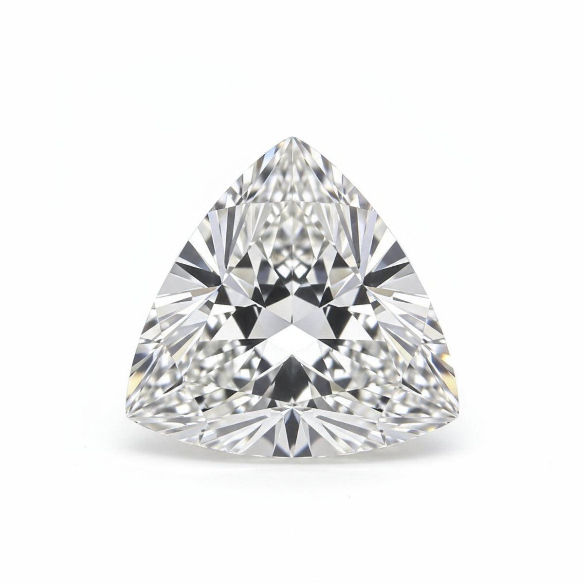 Lab Grown Diamond 1PC Chunky 15x15 MM Triangle Faceted White Superior Man Made Loose Gemstone