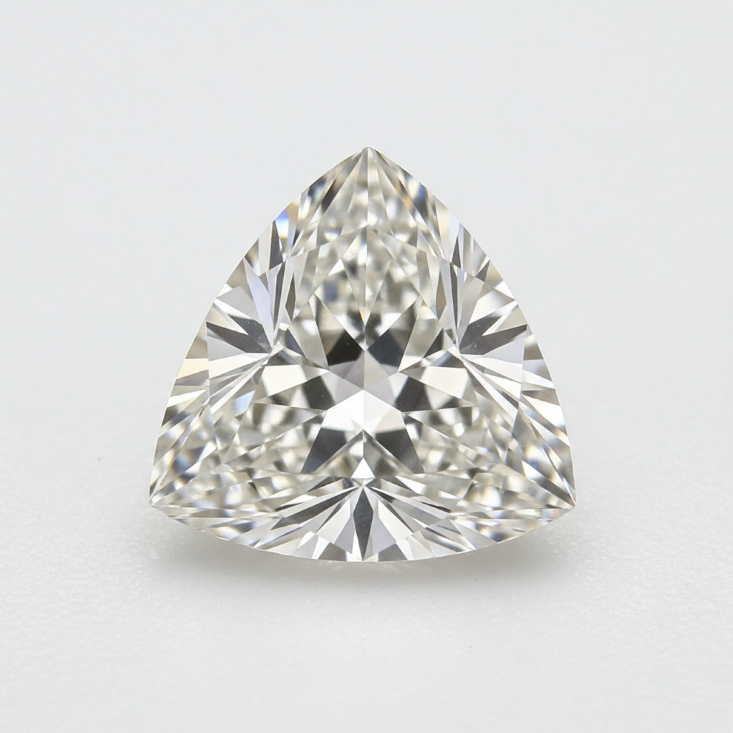 Lab Grown Diamond 1PC Chunky 15x15 MM Triangle Faceted White Superior Man Made Loose Gemstone