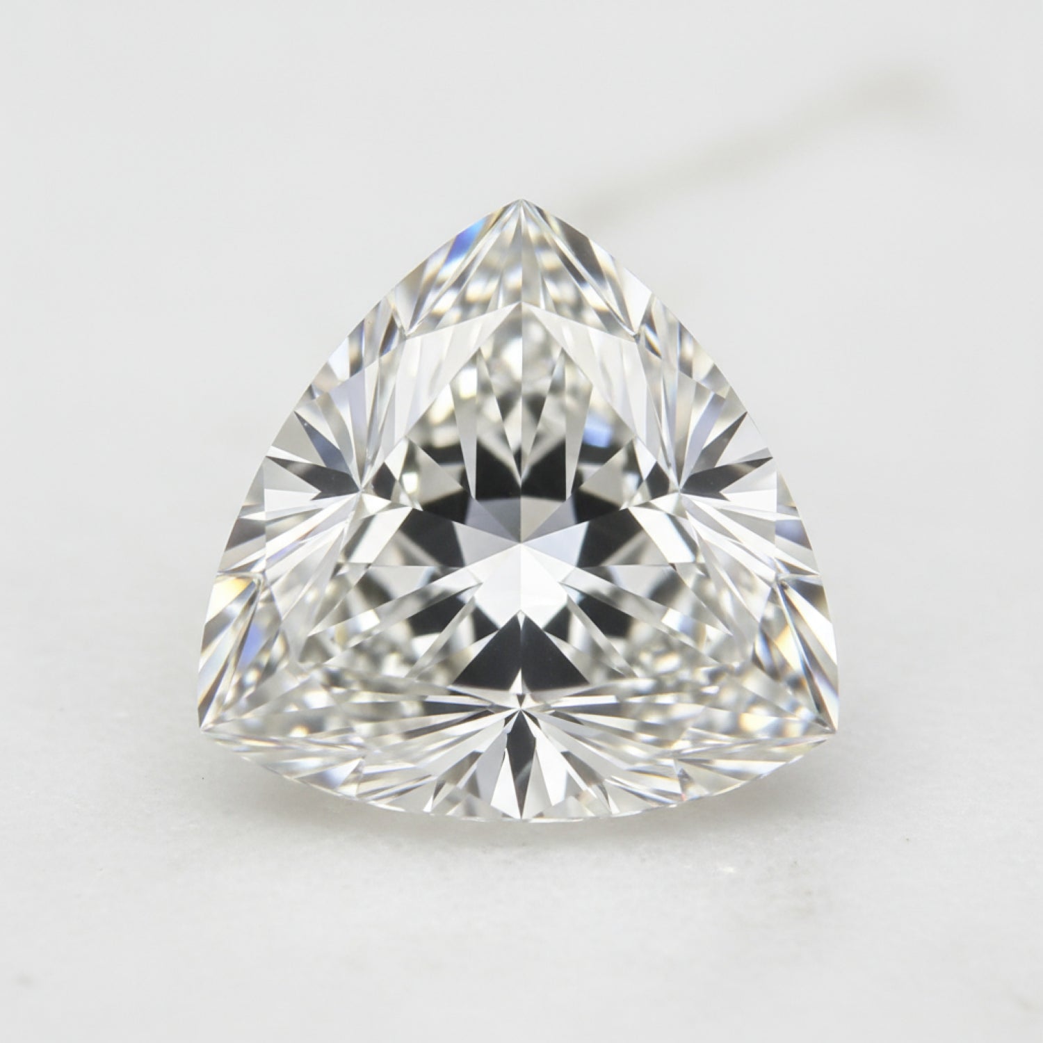 Lab Grown Diamond 1PC Chunky 16x16 MM Triangle Faceted White Pure Man Made Loose Gemstones