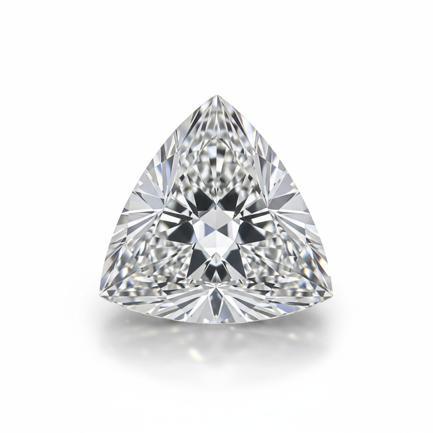 Im Labor gewachsener Diamant, 10 Stück, winzig, 3 x 3 mm, dreieckig, facettiert, weiß, feurig, künstlicher, loser Edelstein メイン画像