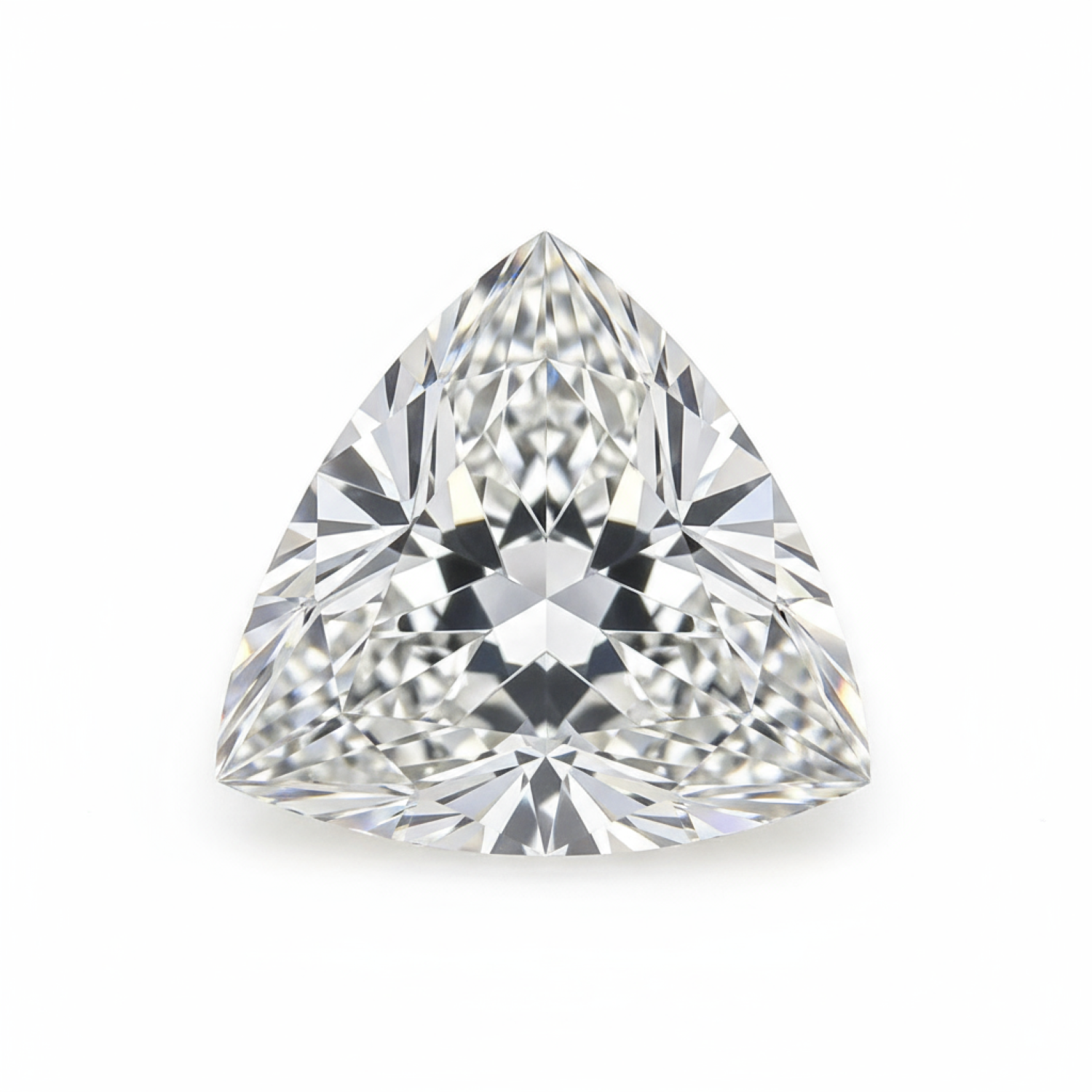 Im Labor gezüchteter Diamant, 10 Stück, winzige 4 x 4 mm, dreieckig, facettiert, weiß, brillant, von Menschenhand hergestellte lose Edelsteine メイン画像