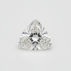 Lab Grown Diamond 10PC Tiny 4x4 MM Triangle Faceted White Brilliant Man Made Loose Gemstones