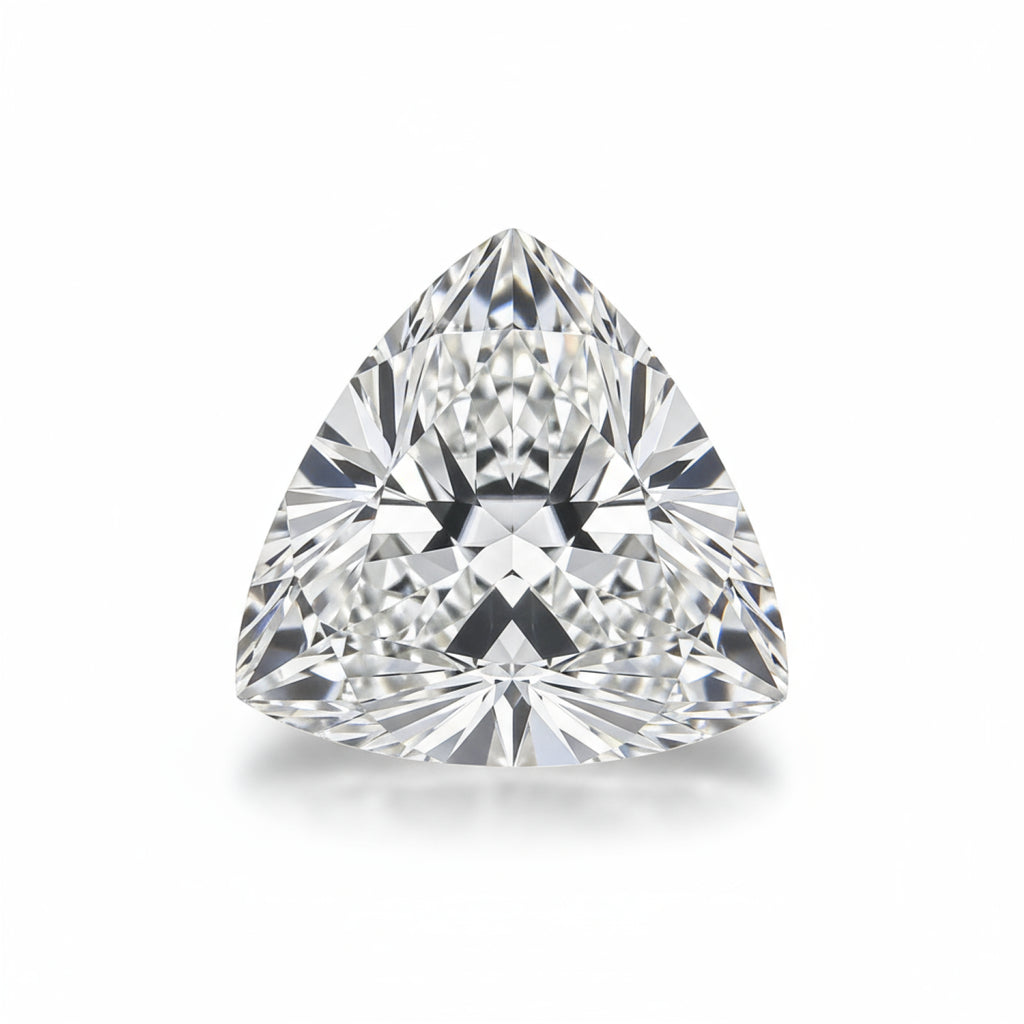 Lab Grown Diamond 1PC Tiny 6x6 MM Triangle Faceted White Polished Man Made Loose Gems