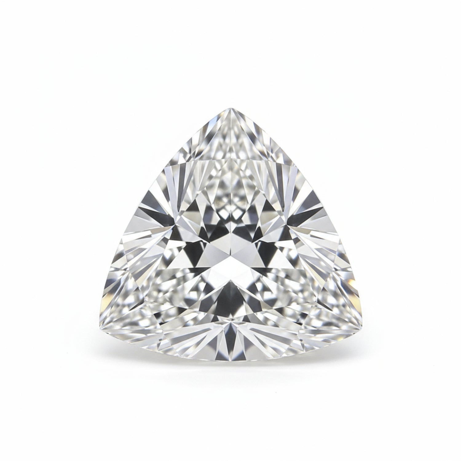 Lab Grown Diamond 1PC Small 7x7 MM Triangle Faceted White Splendid Man Made Loose Gemstone