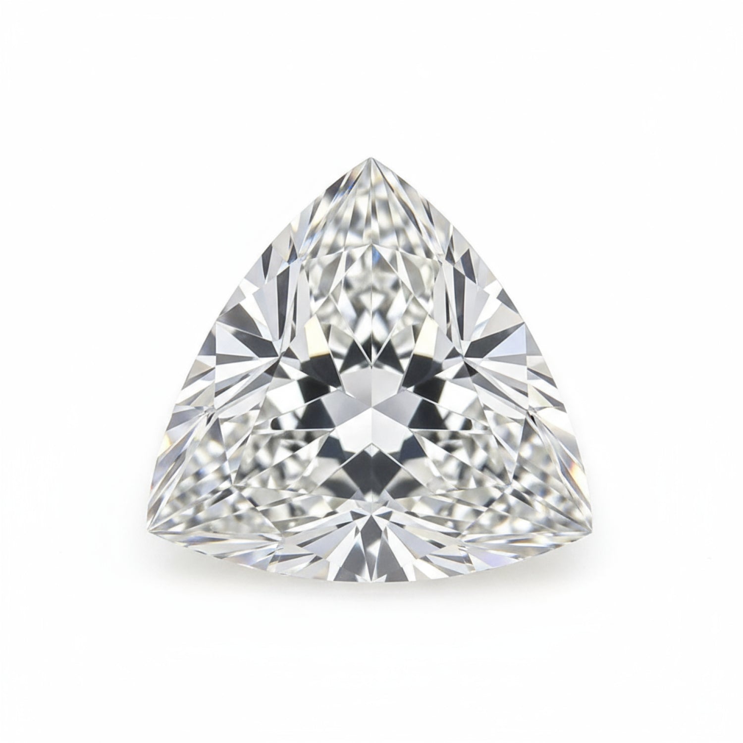 Lab Grown Diamond 1PC Medium 9x9 MM Triangle Faceted White Lustrous Man Made Gems