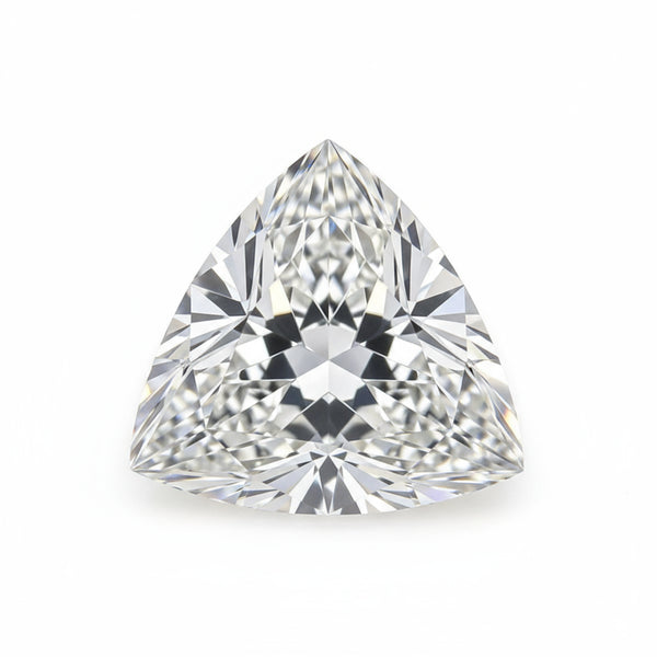 Lab Grown Diamond 1PC Medium 9x9 MM Triangle Faceted White Lustrous Man Made Gems