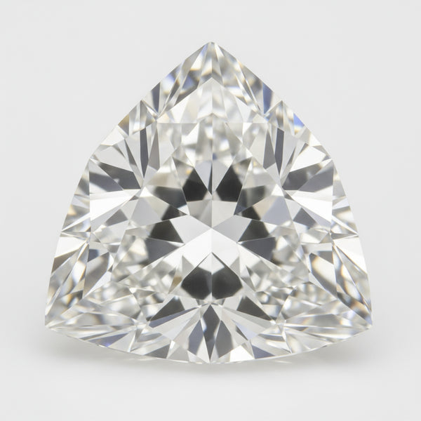 Lab Grown Diamond 1PC Medium 9x9 MM Triangle Faceted White Lustrous Man Made Gems