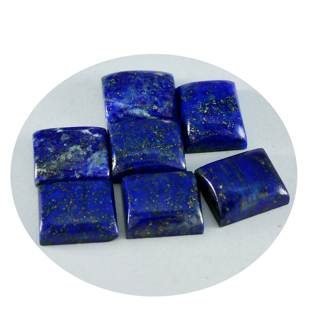 Lapis Lazuli 1PC Medium 8x10 MM Emerald Cabochon Blue Genuine semi Precious Loose Gems