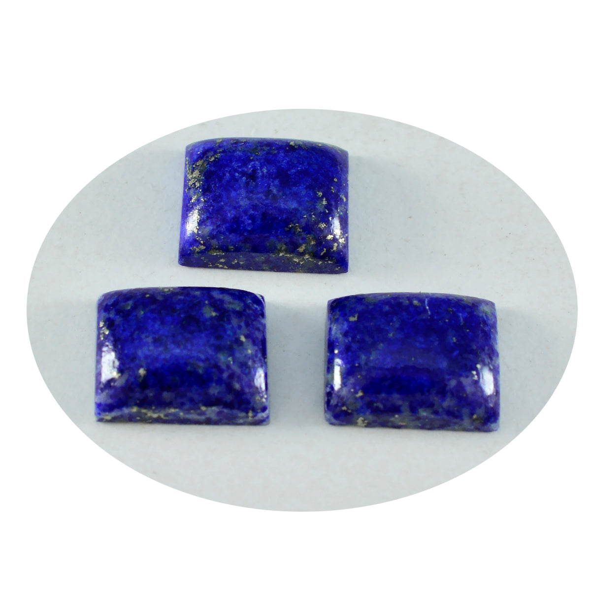 Lapis Lazuli 1PC Large 9x11 MM Emerald Cabochon Blue Superior semi Precious Loose Gemstone Sekundär produktbild