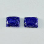 Lapis Lazuli 1PC Medium 8x10 MM Emerald Cabochon Blue Genuine semi Precious Loose Gems