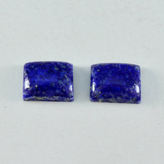 Lapis Lazuli 1PC Large 8x12 MM Emerald Cabochon Blue Pure semi Precious Loose Gemstones