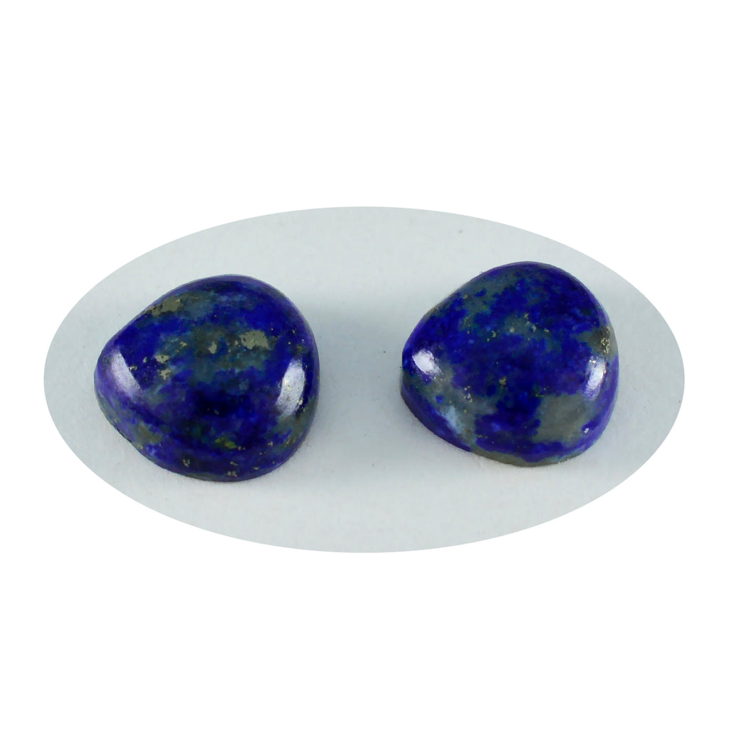 Lapis Lazuli 1PC Large 10x10 MM Heart Cabochon Blue Pure semi Precious Loose Gems