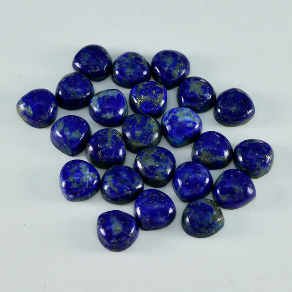Lapis Lazuli 1PC Tiny 6x6 MM Heart Cabochon Blue High Quality semi Precious Loose Gemstones
