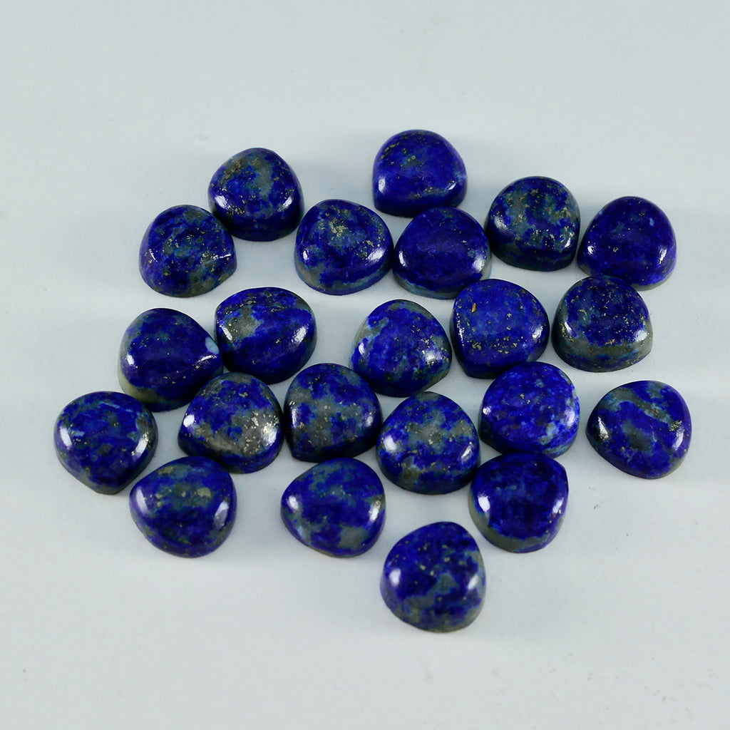 Lapis Lazuli 1PC Small 7x7 MM Heart Cabochon Blue Natural semi Precious Semi Precious Gemstone