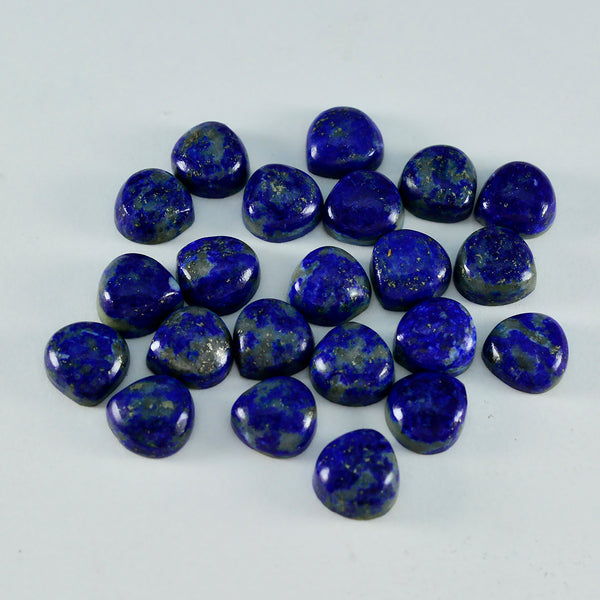 Lapis Lazuli 1PC Small 7x7 MM Heart Cabochon Blue Natural semi Precious Semi Precious Gemstone