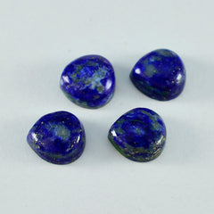 Lapislazuli, 1 Stück, klein, 7 x 7 mm, Herz-Cabochon, blau, natürlicher Halbedelstein