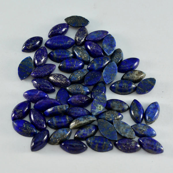Lapis Lazuli 1PC Medium 7x14 MM Marquise  Cabochon Blue Polished semi Precious Precious Gemstone