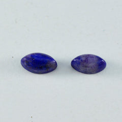 Lapis Lazuli 1PC Medium 7x14 MM Marquise  Cabochon Blue Polished semi Precious Precious Gemstone