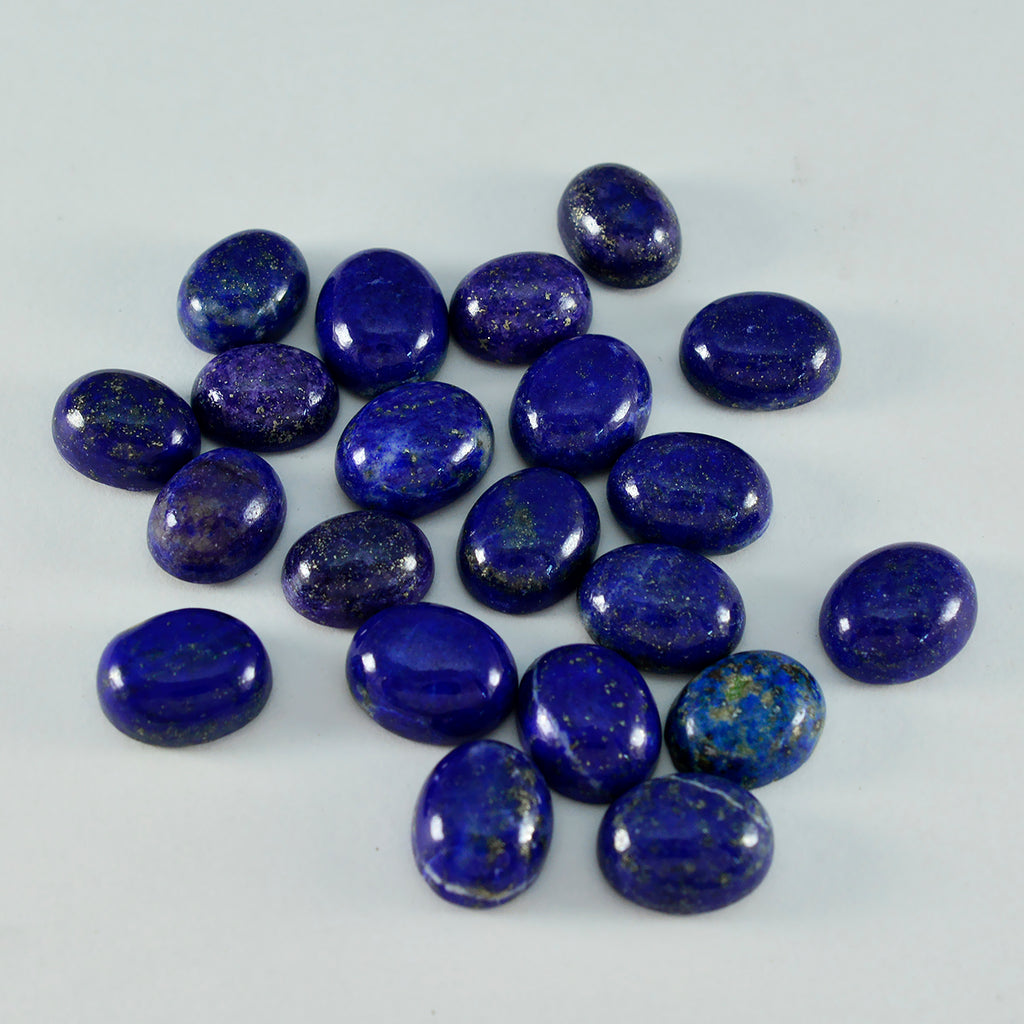 Lapis Lazuli 1PC Medium 8x10 MM Oval Cabochon Blue Sparkling semi Precious Semi Precious Gemstone