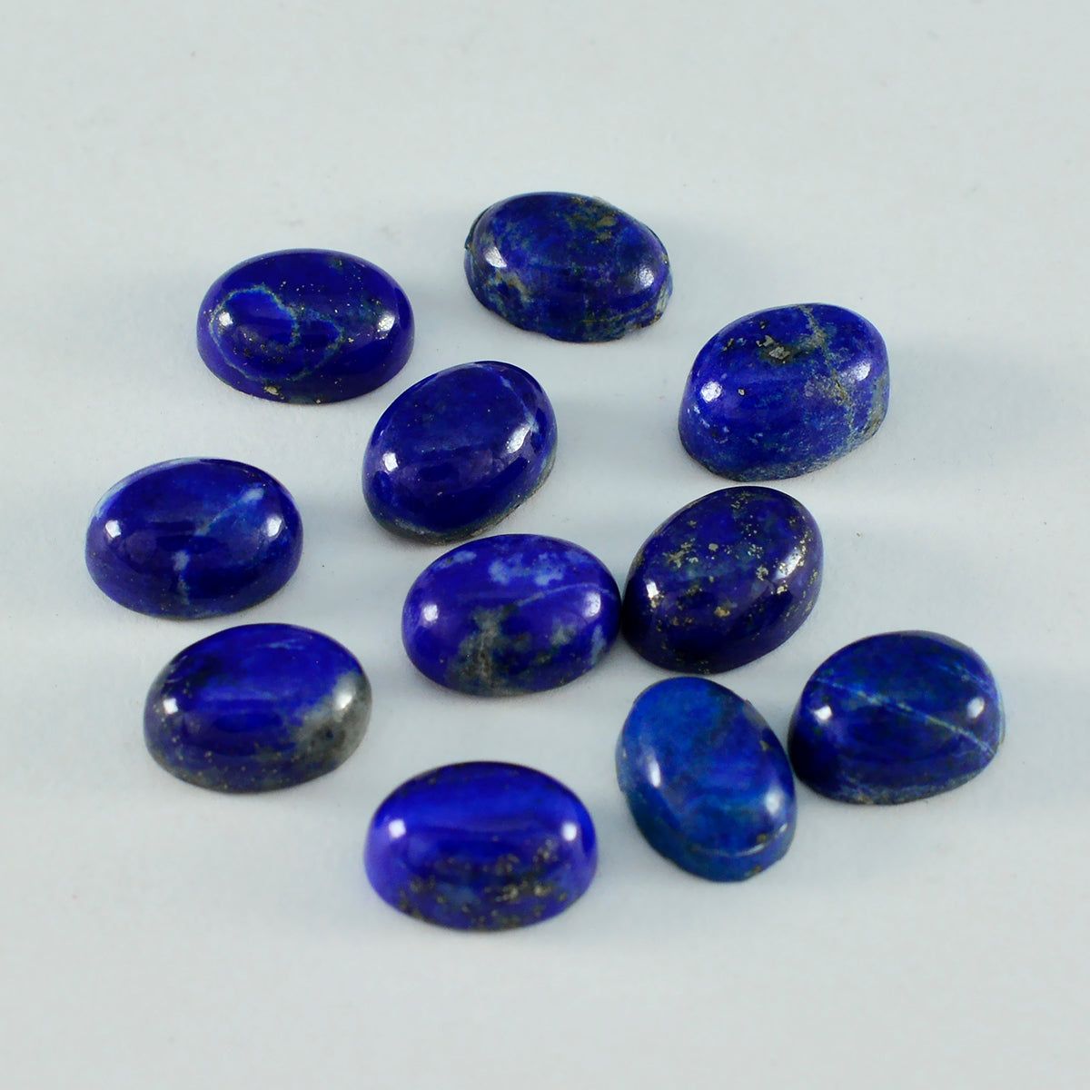 Lapis Lazuli 10PC Tiny 4x6 MM Oval Cabochon Blue Natural semi Precious Semi Precious Gemstone Imagen principal del producto