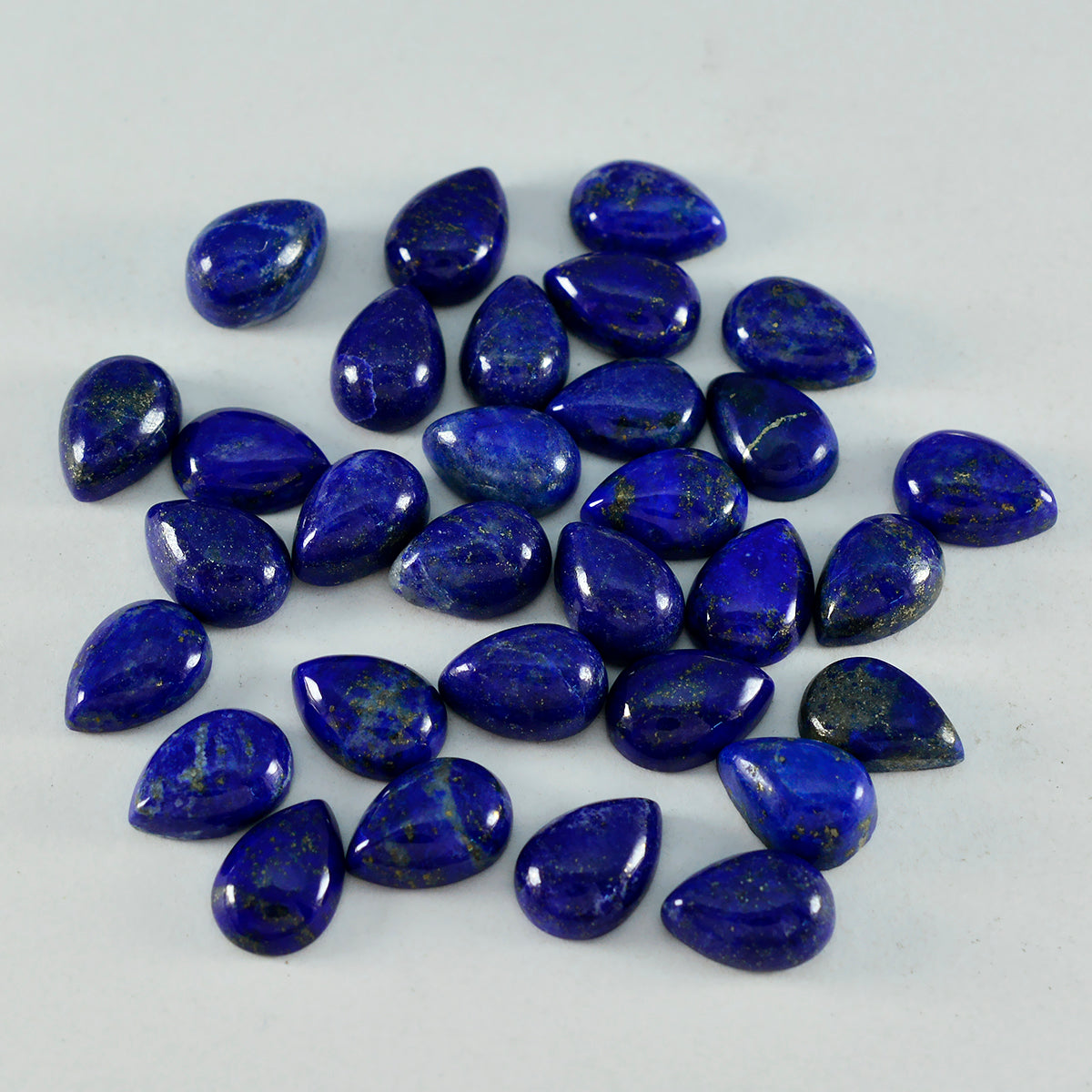 Lapis Lazuli 1PC Small 6x8 MM Pear Cabochon Blue Polished semi Precious Precious Gemstone
