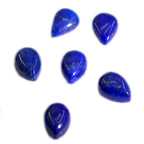 Lapis Lazuli 1PC Large 10x12 MM Pear Cabochon Blue Natural semi Precious Gems