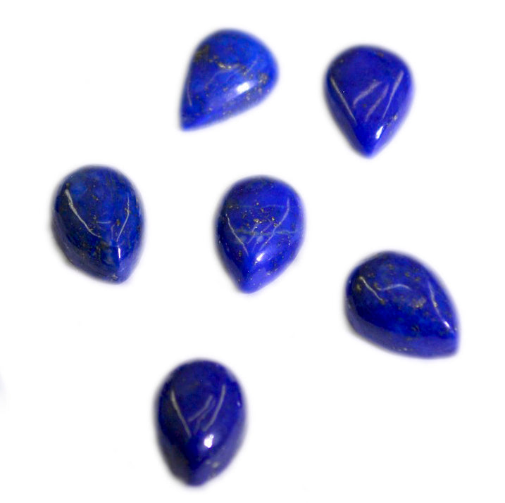 Lapis Lazuli 1PC Large 10x12 MM Pear Cabochon Blue Natural semi Precious Gems