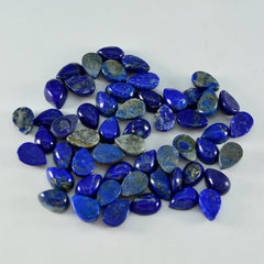 Lapis Lazuli 1PC Tiny 5x7 MM Pear Cabochon Blue Sparkling semi Precious Semi Precious Gemstone