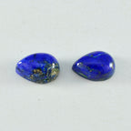 Lapislazuli, 1 Stück, groß, 8 x 12 mm, Birnen-Cabochon, blau, hochwertiger Halbedelstein