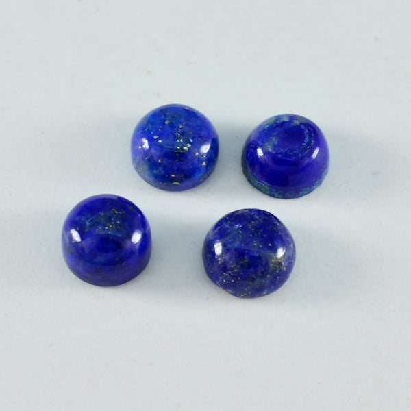 Lapis Lazuli 1PC Small 7x7 MM Round Cabochon Blue High Quality semi Precious Loose Gemstones