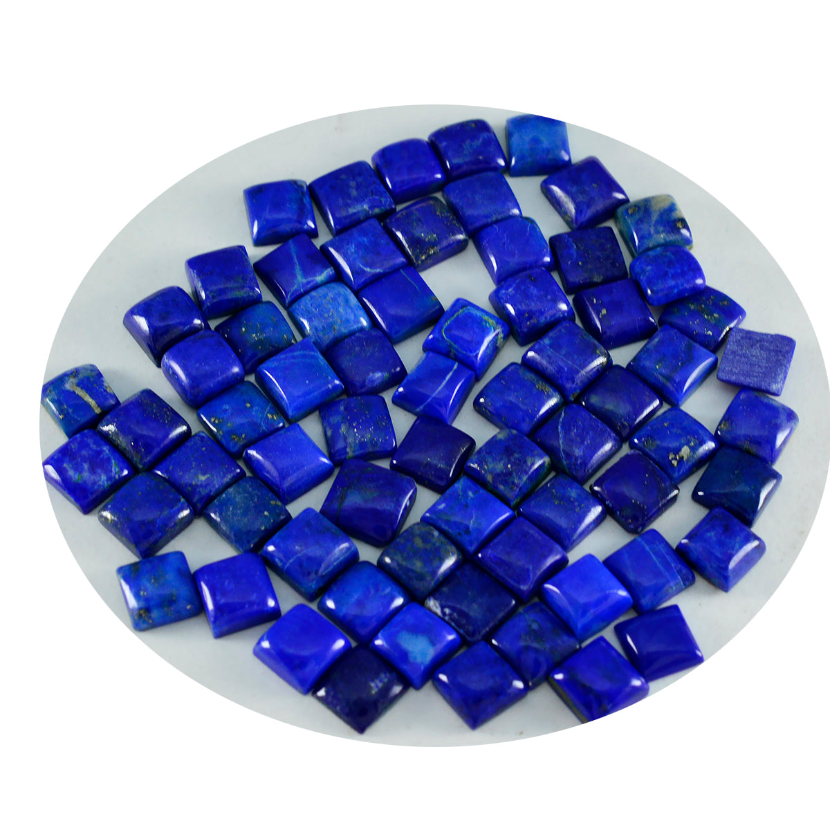 Lapis Lazuli 1PC Small 7x7 MM Square Cabochon Blue Lustrous semi Precious Loose Gemstone