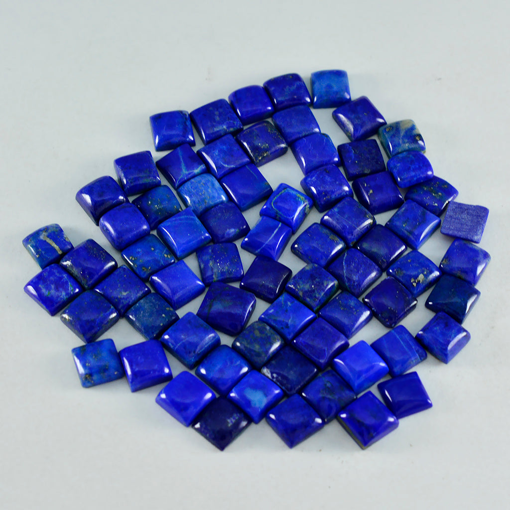 Lapis Lazuli 1PC Small 8x8 MM Square Cabochon Blue Shine semi Precious Loose Gemstones