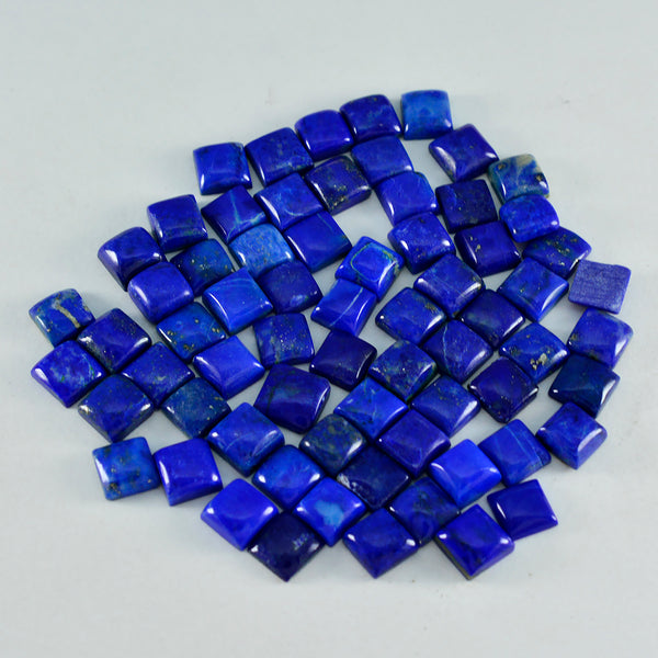 Lapis Lazuli 1PC Small 8x8 MM Square Cabochon Blue Shine semi Precious Loose Gemstones