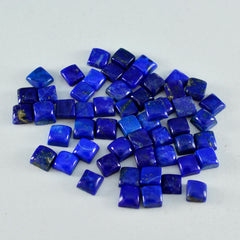 Lapis Lazuli 10PC Tiny 4x4 MM Square Cabochon Blue Polished semi Precious Precious Gemstone