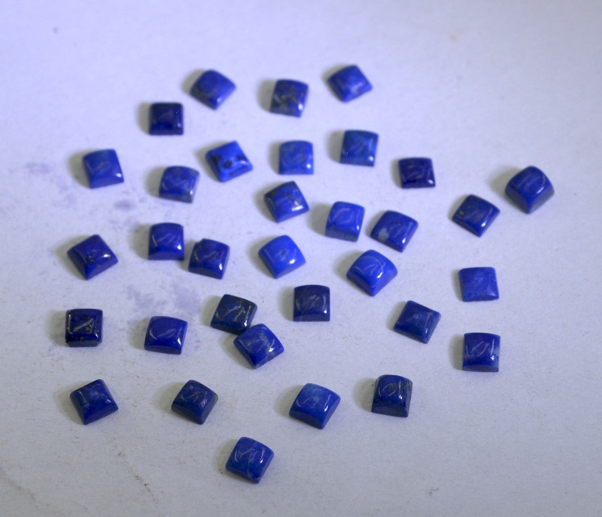 Lapis Lazuli 10PC Tiny 5x5 MM Square Cabochon Blue Splendid semi Precious Gems
