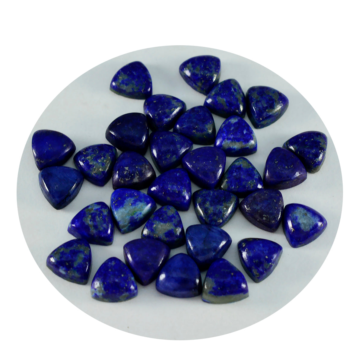 Lapis Lazuli 10PC Tiny 5x5 MM Triangle Cabochon Blue Pure semi Precious Loose Gemstones Sekundär produktbild