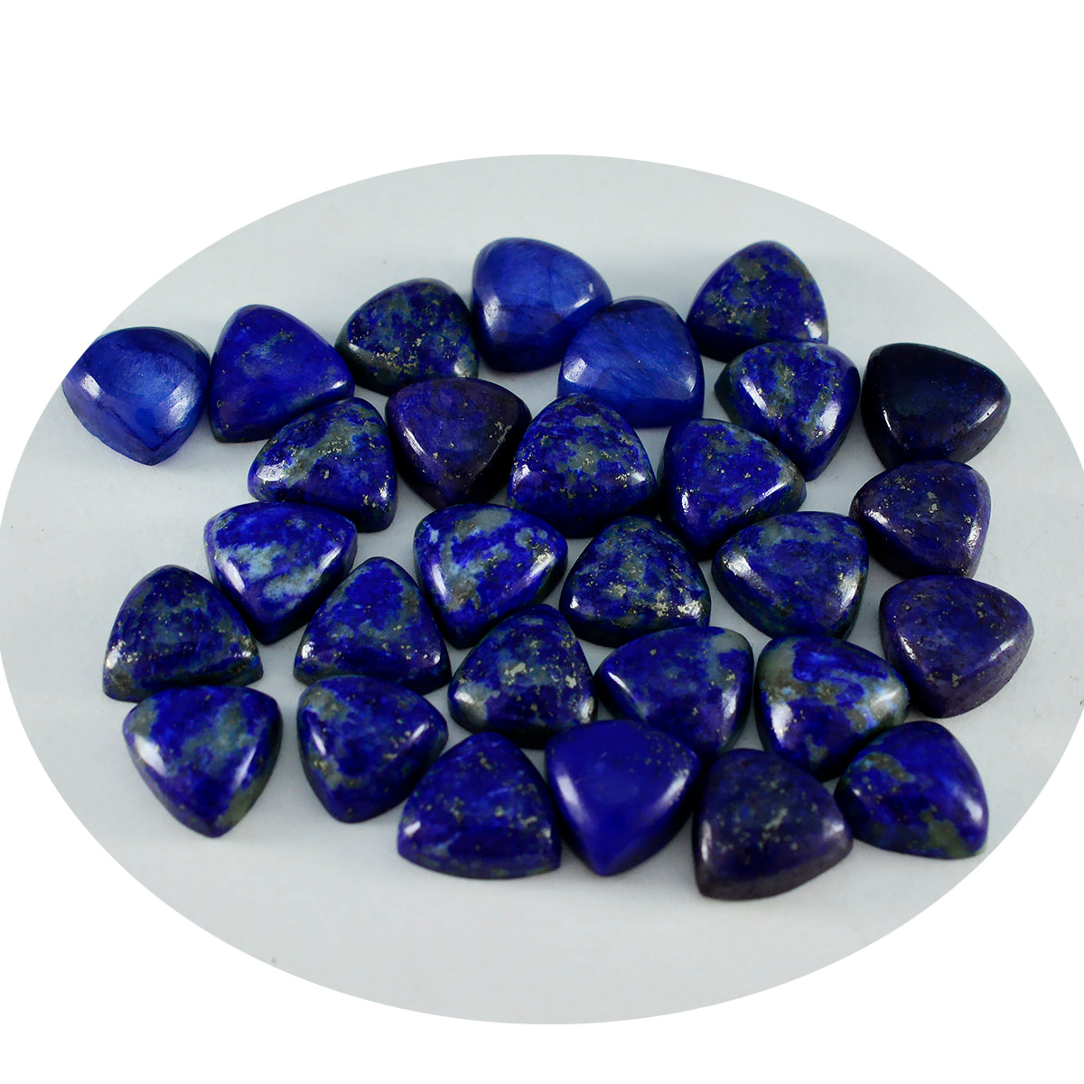 Lapis Lazuli 1PC Tiny 6x6 MM Triangle Cabochon Blue Fiery semi Precious Semi Precious Gemstone Huvudsaklig produktbild