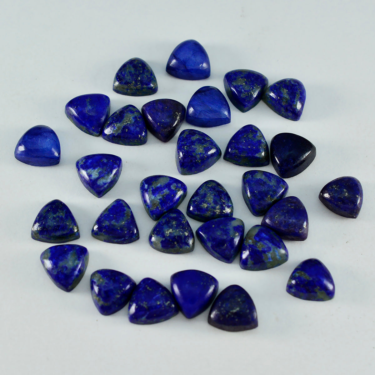 Lapis Lazuli 10PC Tiny 4x4 MM Triangle Cabochon Blue Superior semi Precious Loose Gemstone Sekundär produktbild