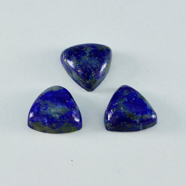 Lapis Lazuli 1PC Medium 9x9 MM Triangle Cabochon Blue Polished semi Precious Loose Gems