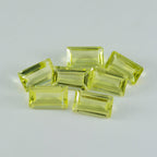 Lemon Quartz 1PC Medium 7x14 MM Baguette Faceted Yellow Splendid Semi Precious Loose Gemstone
