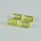 Lemon Quartz 1PC Large 8x16 MM Baguette Faceted Yellow Luster Semi Precious Loose Gemstones