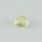 Lemon Quartz 1PC Chunky 13x13 MM Cushion Faceted Yellow Natural Semi Precious Loose Gemstone