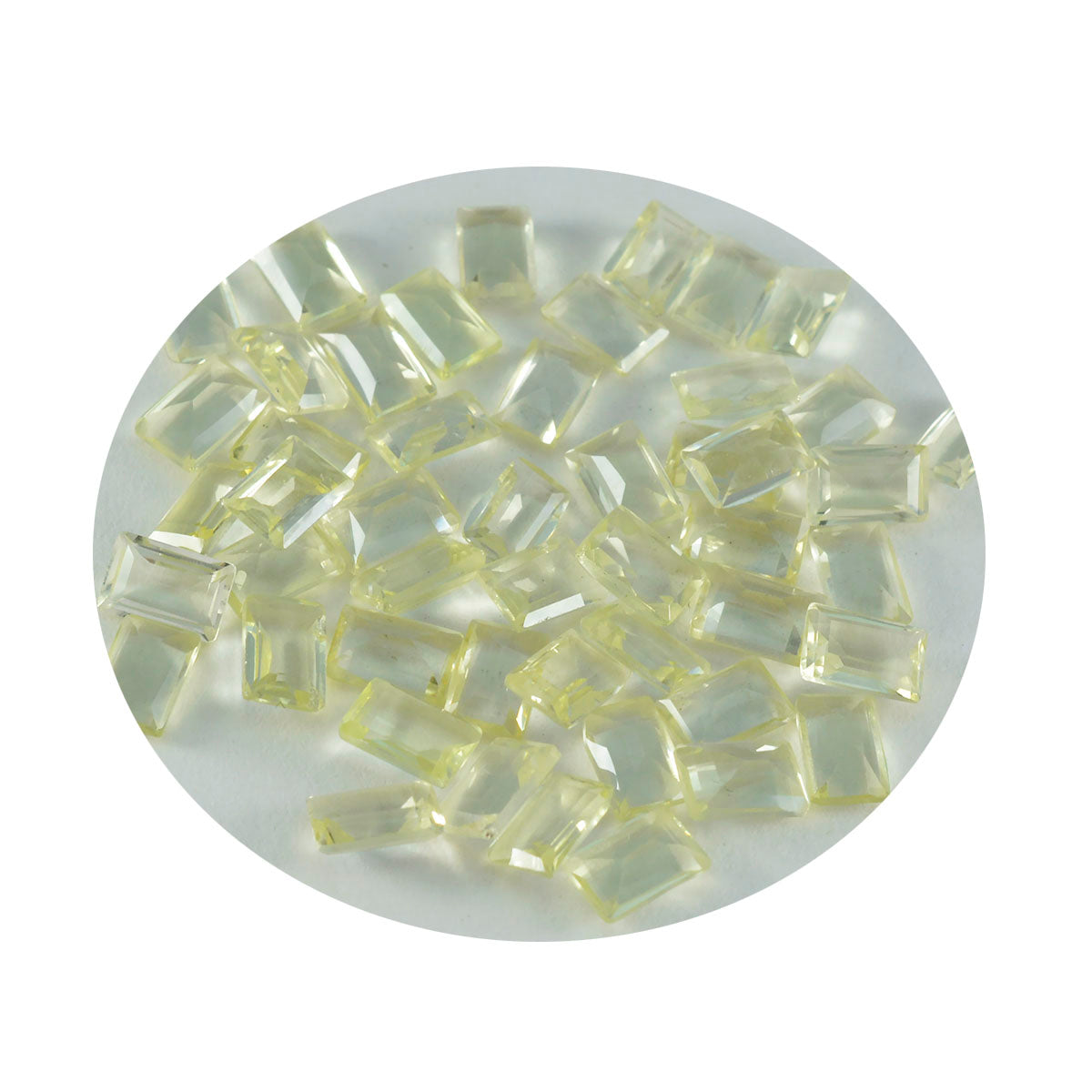 Lemon Quartz 10PC Tiny 3x5 MM Emerald Faceted Yellow Superior Semi Precious Gems