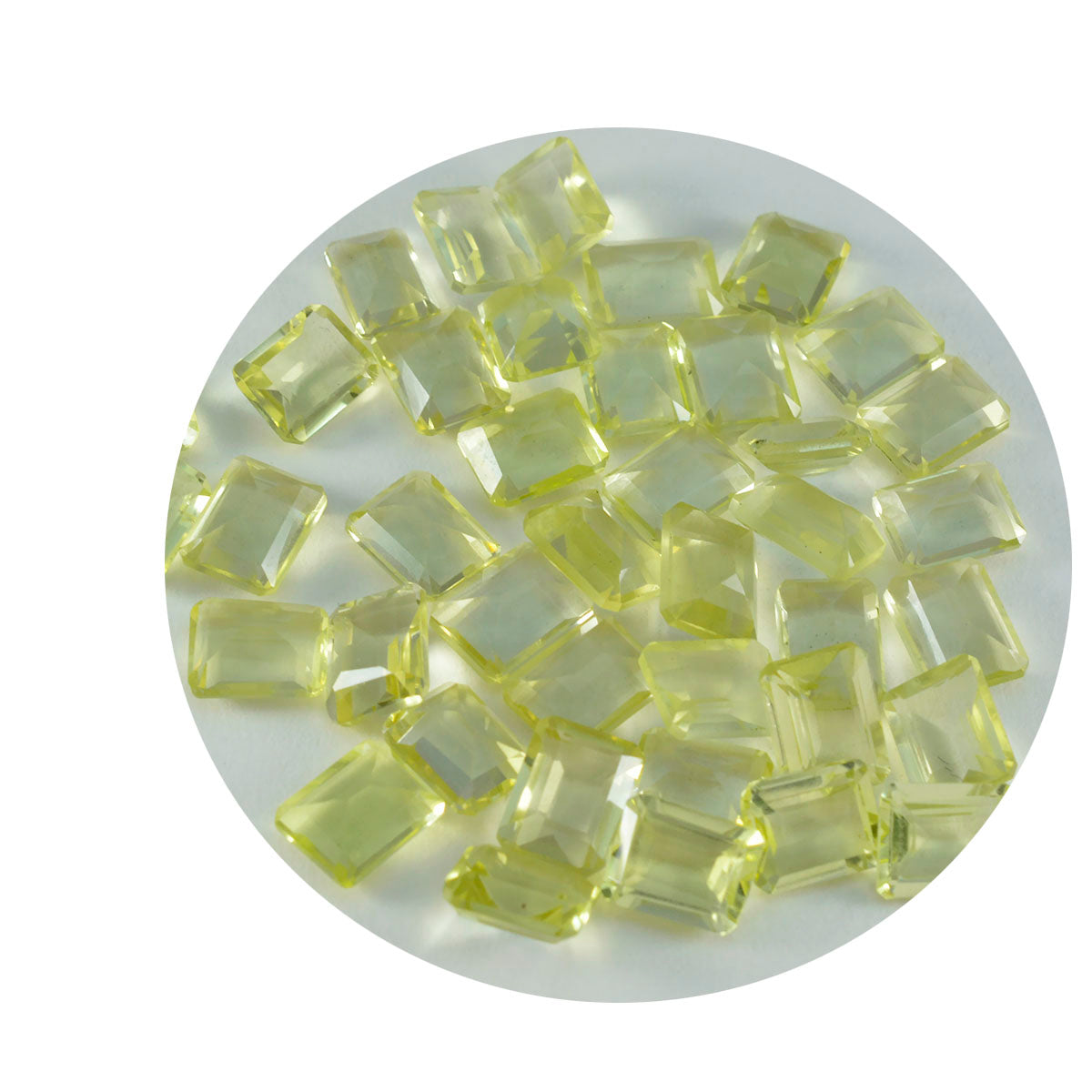 Lemon Quartz 10PC Tiny 4x6 MM Emerald Faceted Yellow Pure Semi Precious Loose Gems