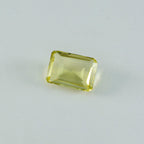 Lemon Quartz 1PC Chunky 12x16 MM Emerald Faceted Yellow Natural Semi Precious Gems