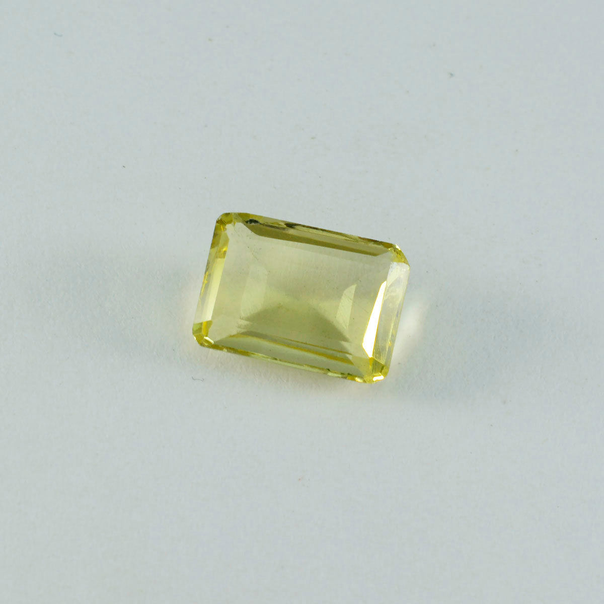 Lemon Quartz 1PC Chunky 12x16 MM Emerald Faceted Yellow Natural Semi Precious Gems
