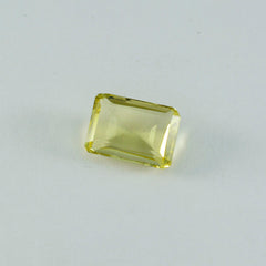 Lemon Quartz 1PC Chunky 13x18 MM Emerald Faceted Yellow Genuine Semi Precious Loose Gems
