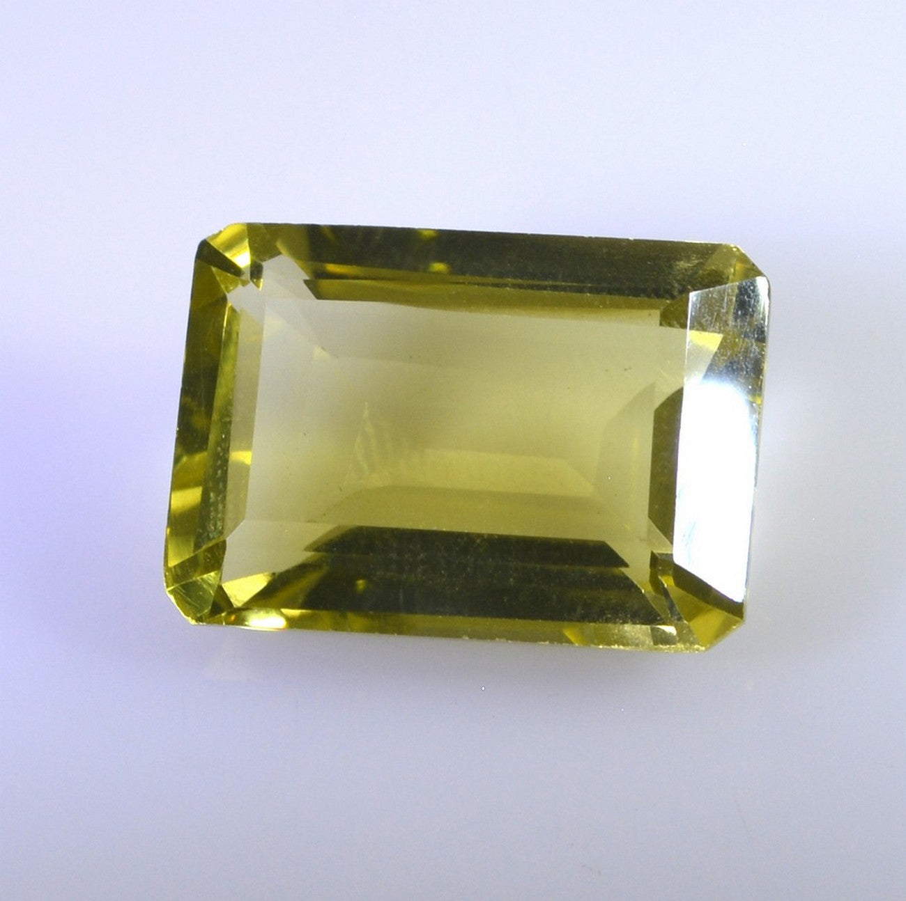 Lemon Quartz 1PC Chunky 15x20 MM Emerald Faceted Yellow Superior Semi Precious Loose Gemstone Hoofdafbeelding