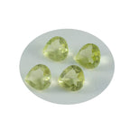 Lemon Quartz 1PC Large 12x12 MM Heart Faceted Yellow High Quality Semi Precious Loose Gems